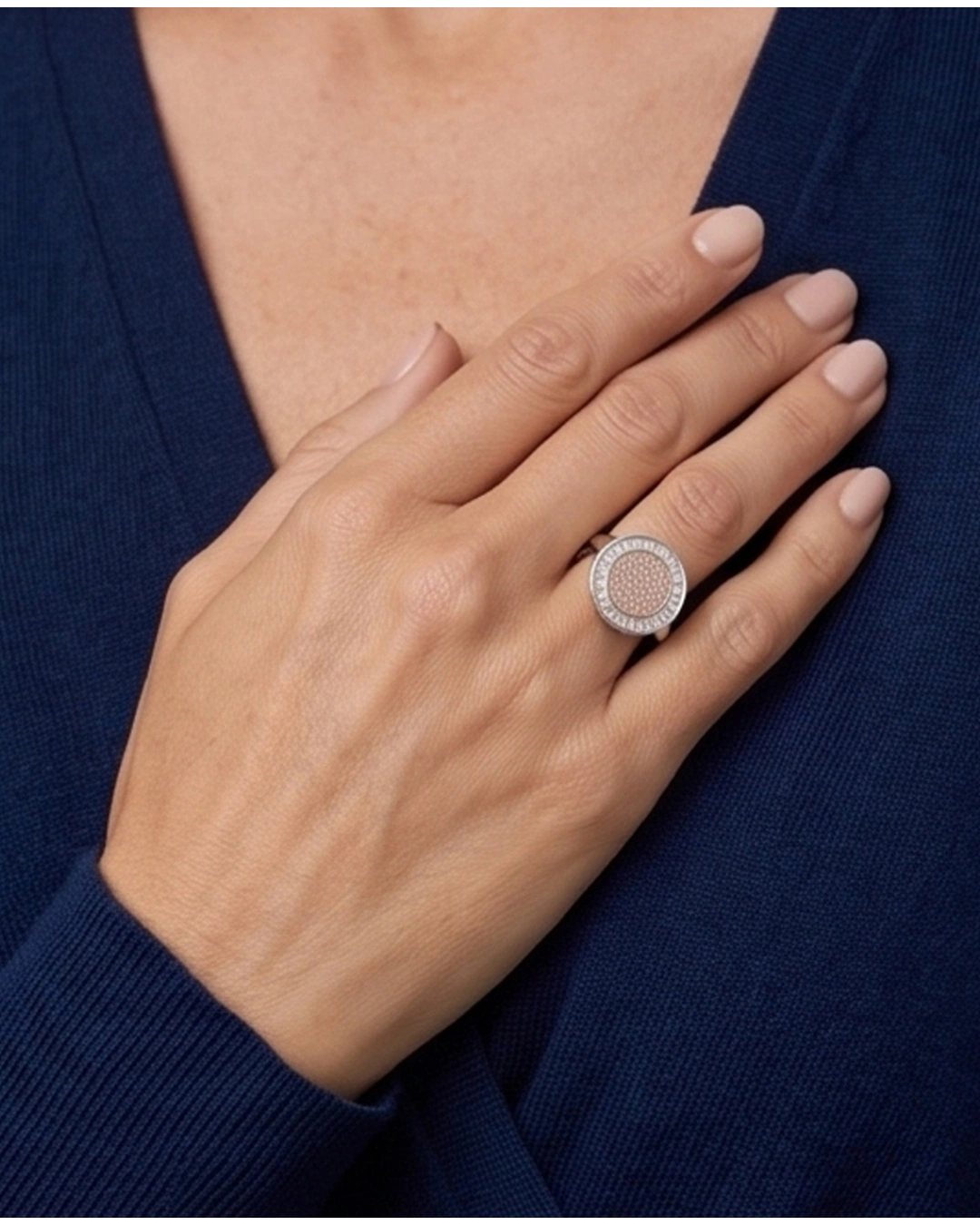 Solaris Medallion 925 Sterling Silver Ring for Women