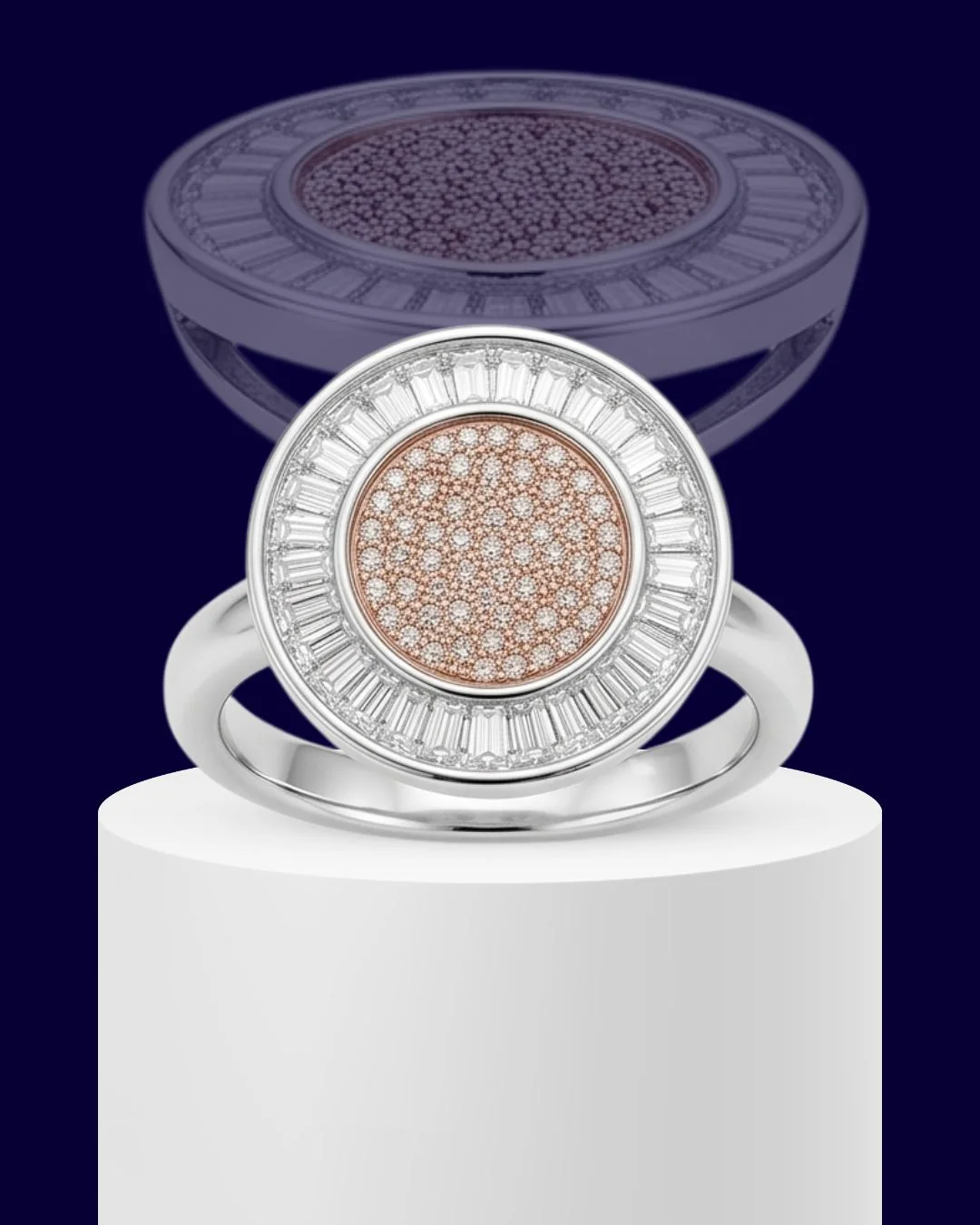 Solaris Medallion 925 Sterling Silver Ring for Women