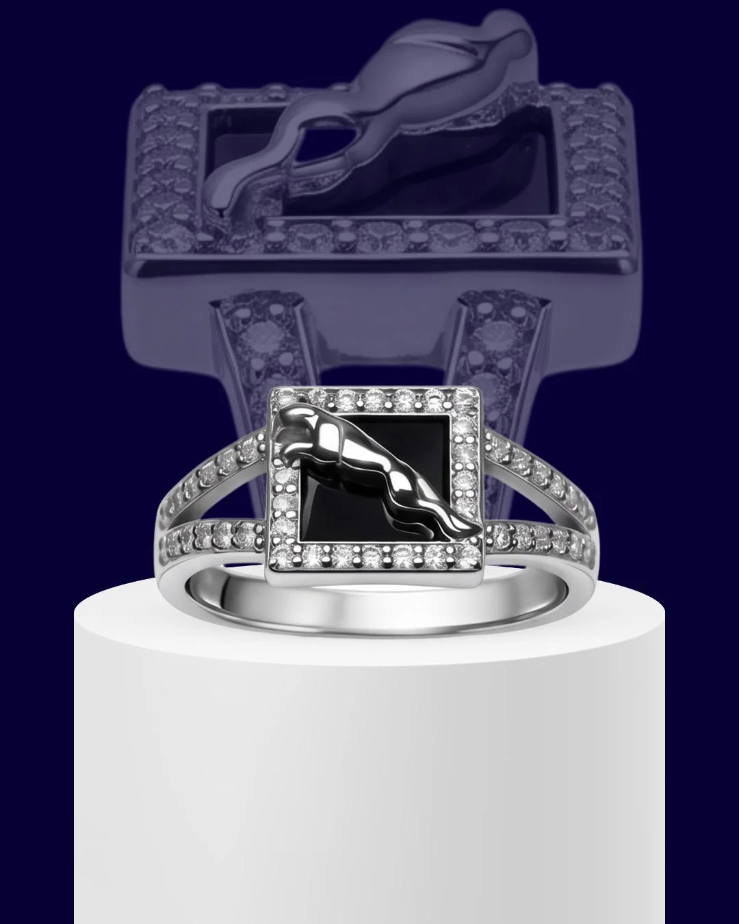 Apex Panthera 925 Sterling Silver Ring for Men