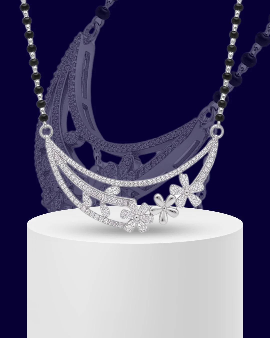 Kavya Meadow 925 Sterling Silver Mangalsutra for Women