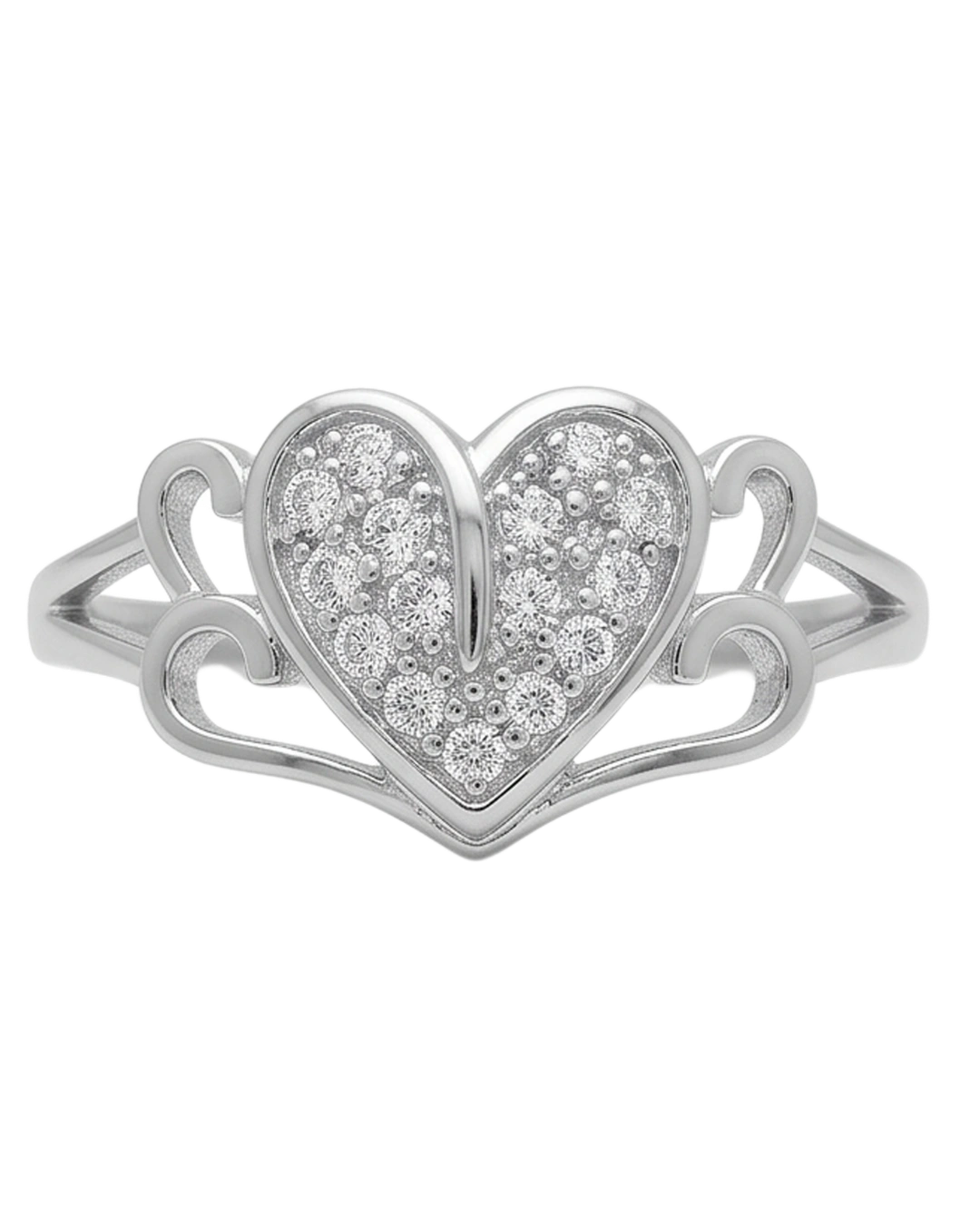 Celeste Heart 925 Sterling Silver Ring for Women