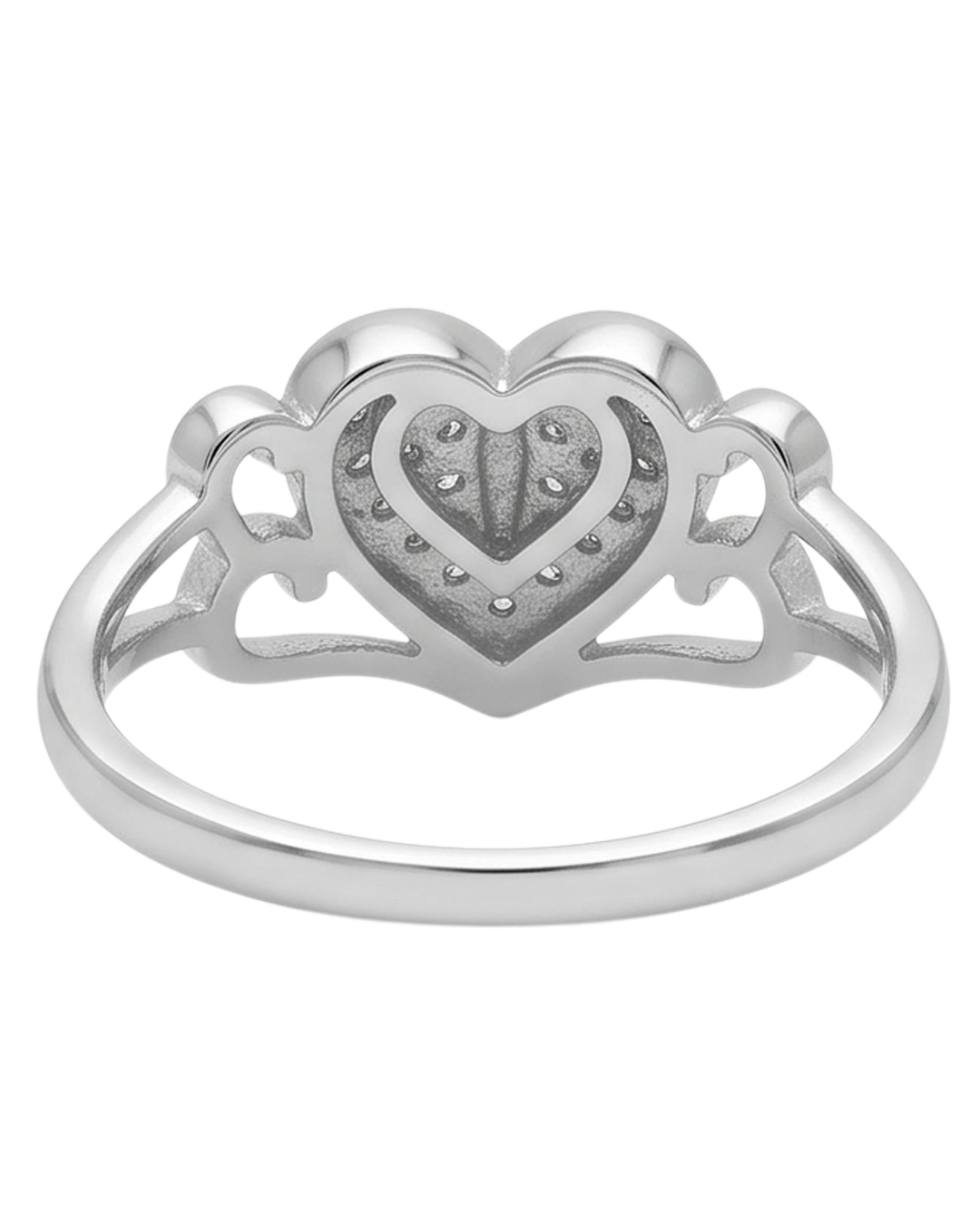 Celeste Heart 925 Sterling Silver Ring for Women