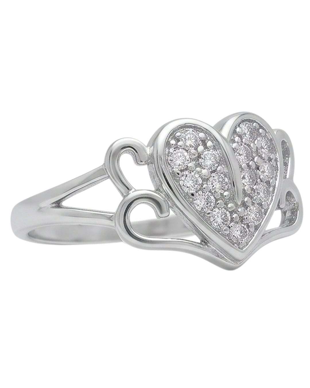 Celeste Heart 925 Sterling Silver Ring for Women