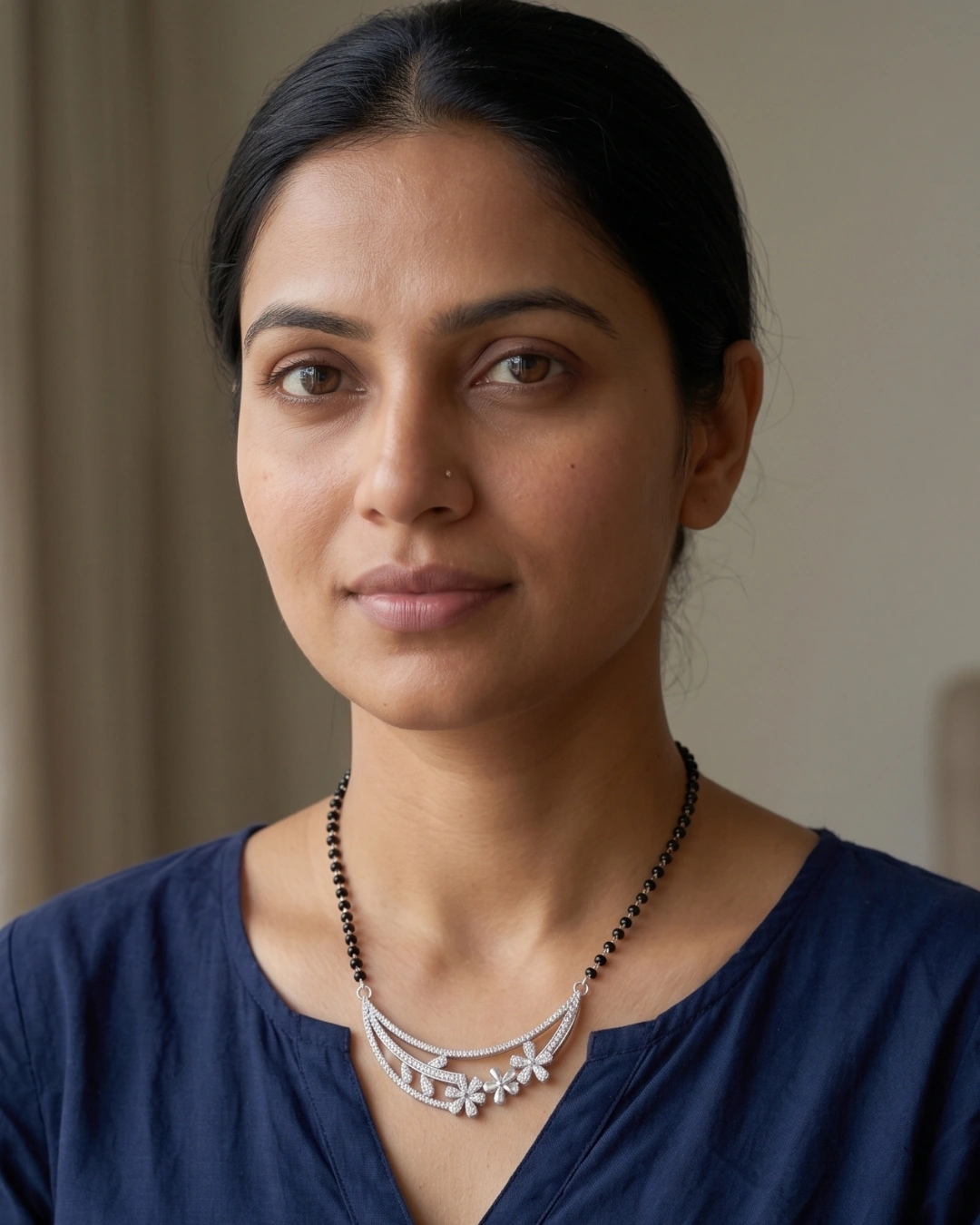 Kavya Meadow 925 Sterling Silver Mangalsutra for Women