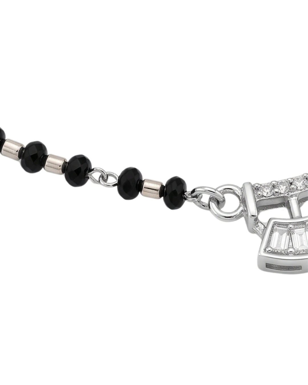 Maya Fan Fringe 925 Sterling Silver Mangalsutra for Women