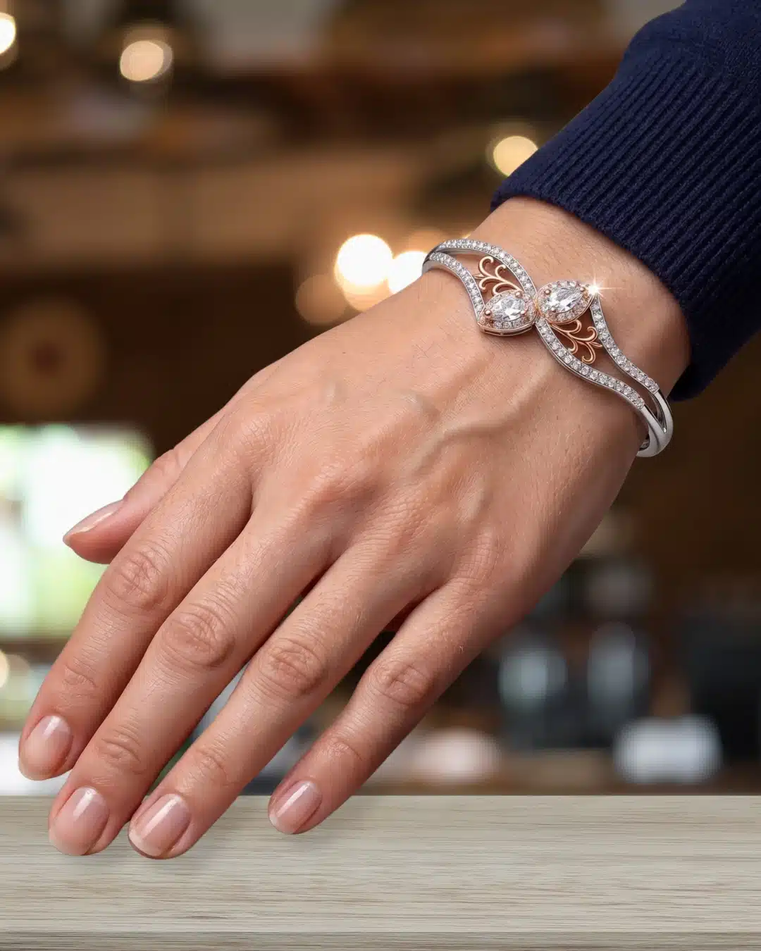 Elina Pear Bloom 925 Sterling Silver Bracelet for Women