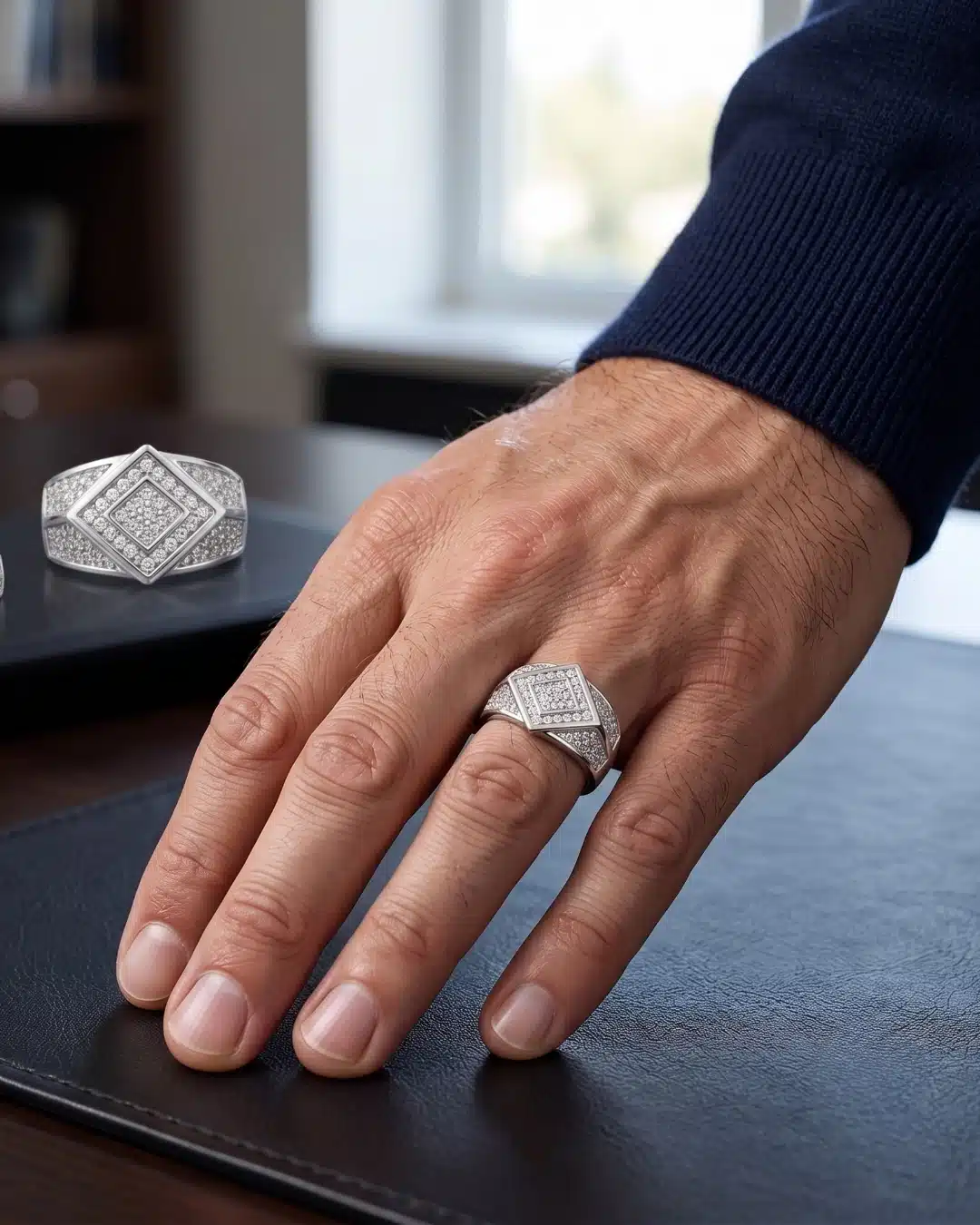 Aegis Rhombus 925 Sterling Silver Ring for Men