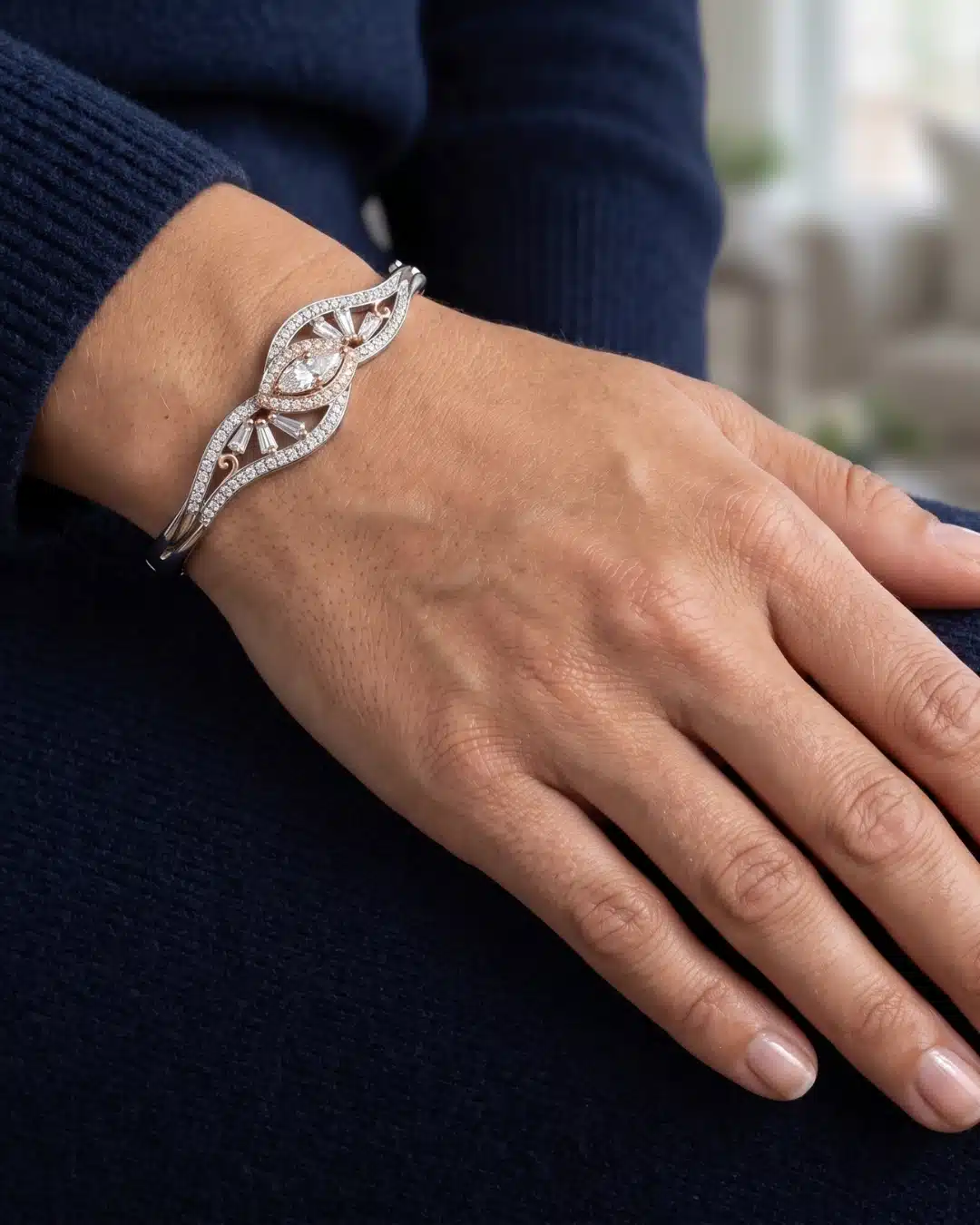 Aura Marquise 925 Sterling Silver Bracelet for Women