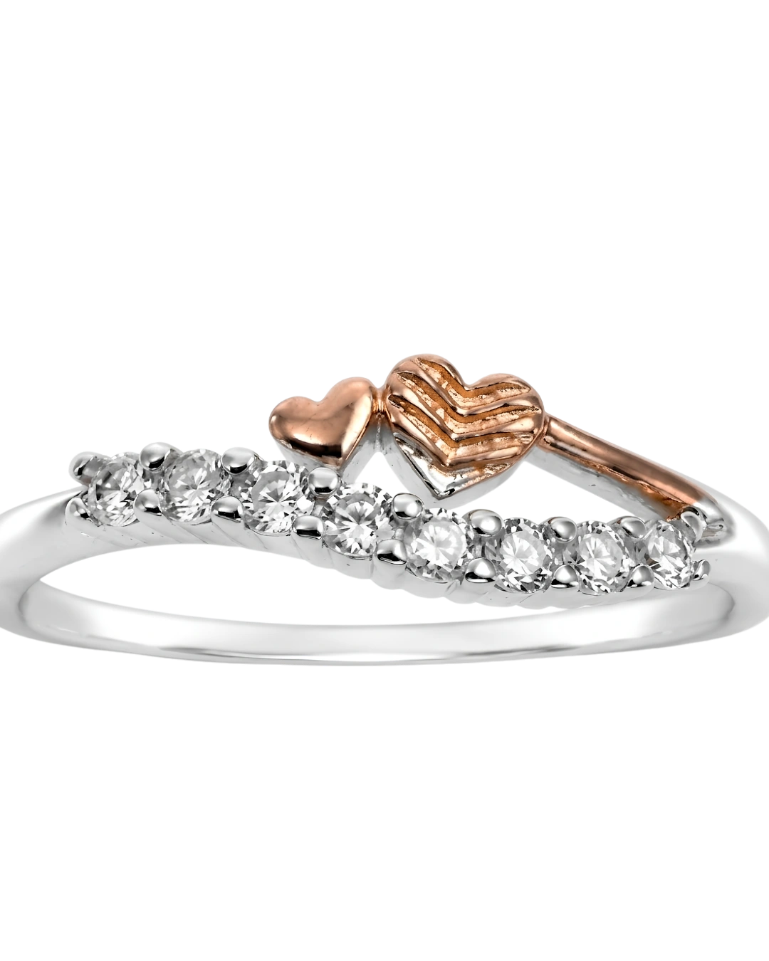 Amora Chevron 925 Sterling Silver Ring for Women