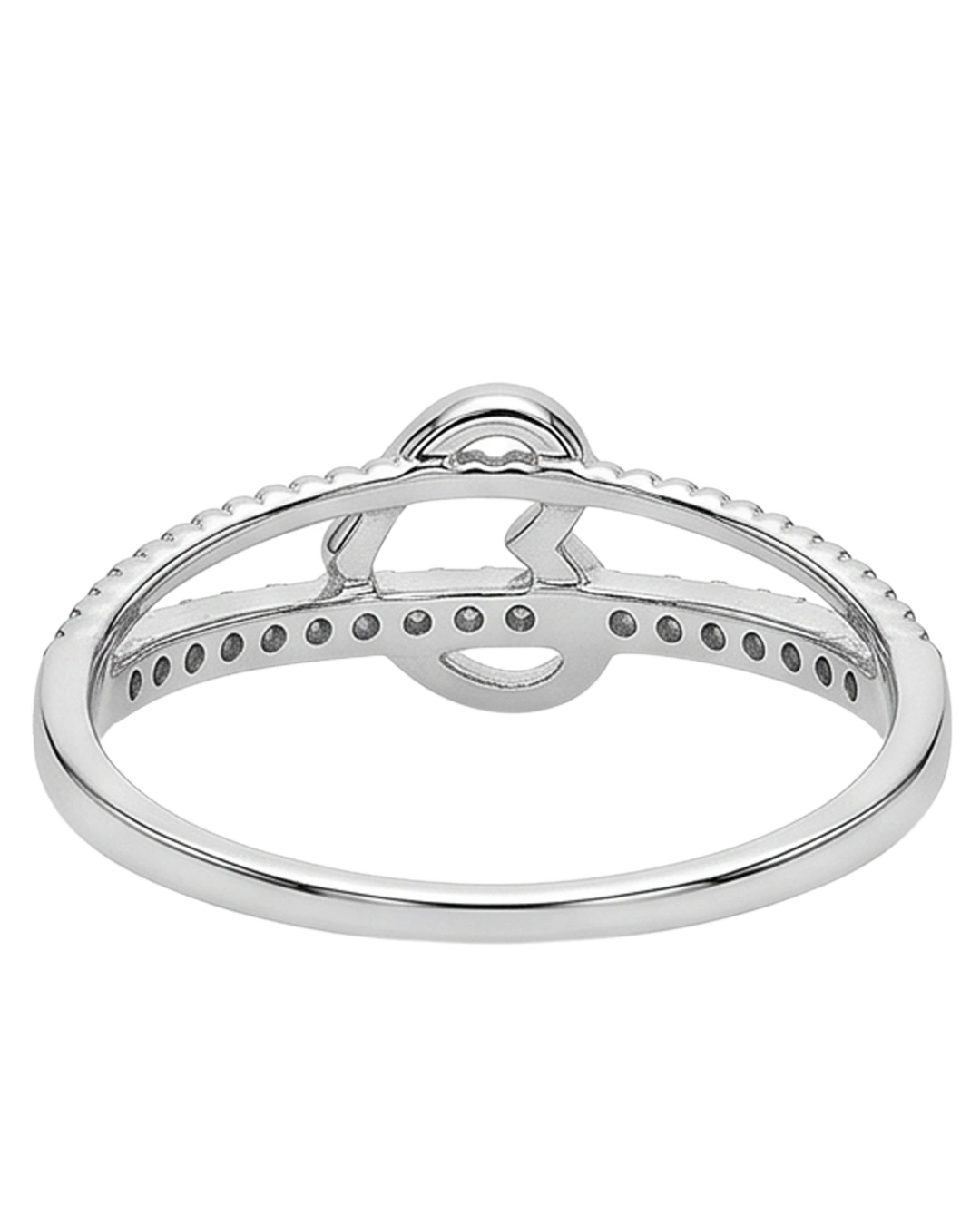 Amorel Split 925 Sterling Silver Ring for Women