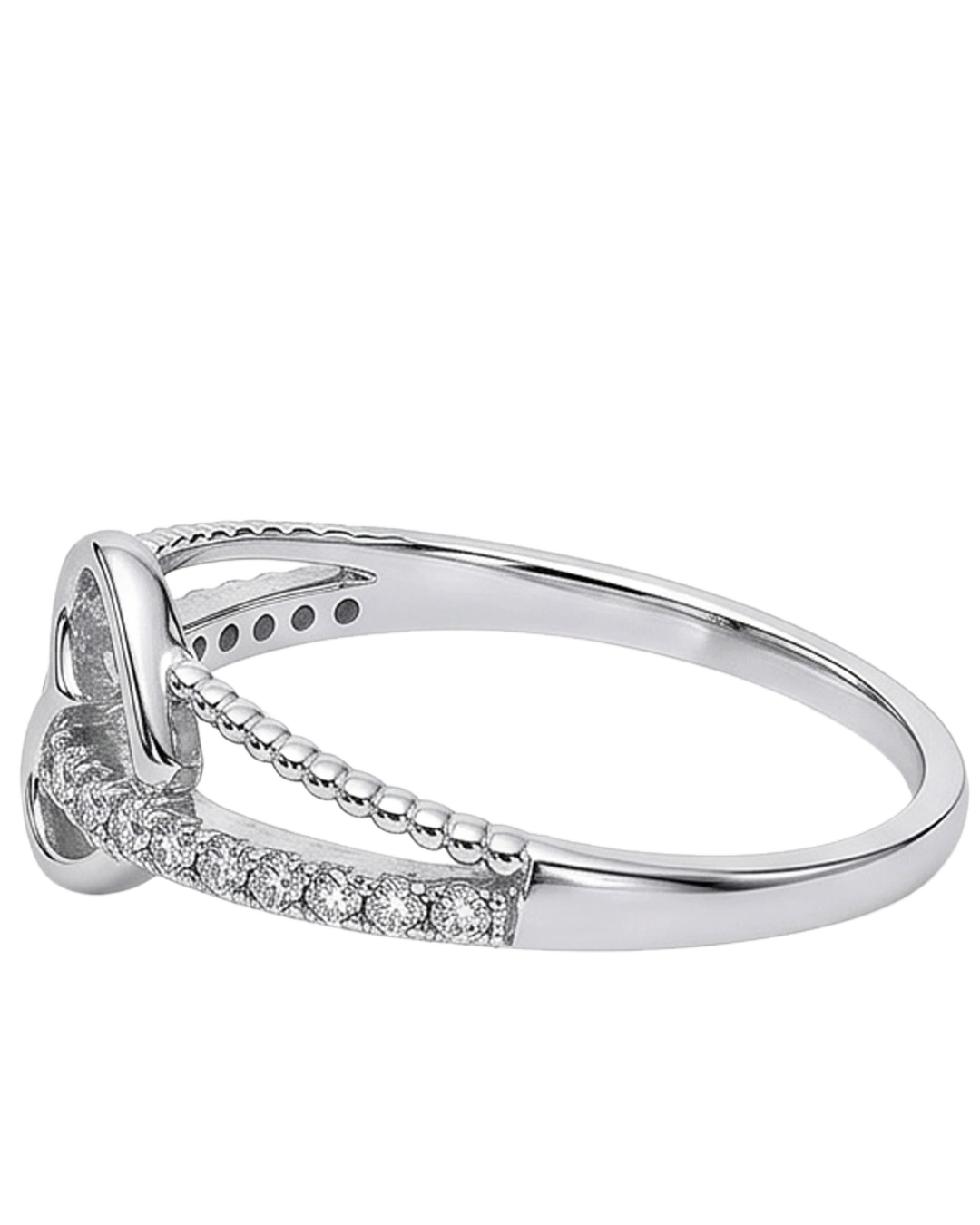 Amorel Split 925 Sterling Silver Ring for Women