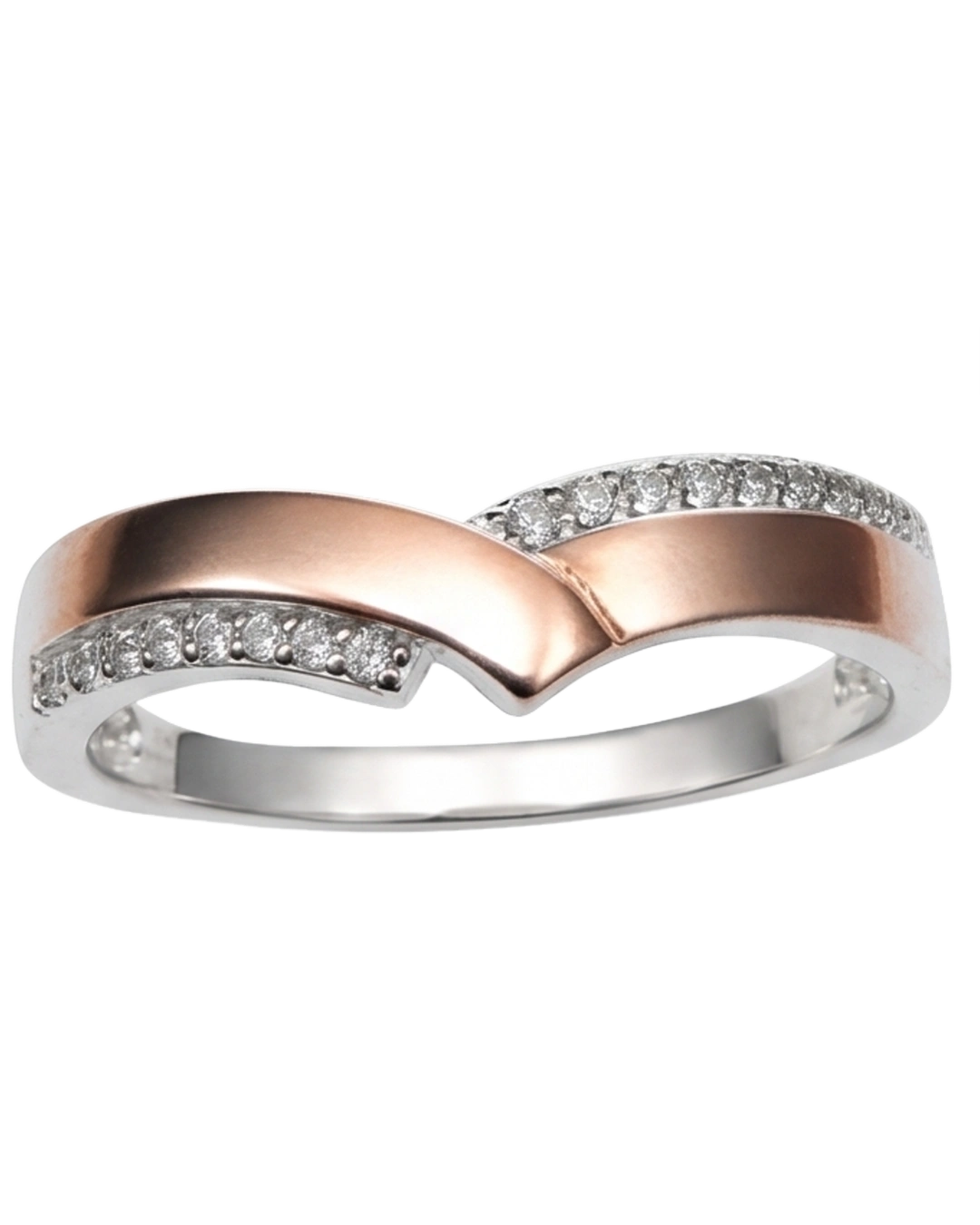Solis Chevron 925 Sterling Silver Ring for Women