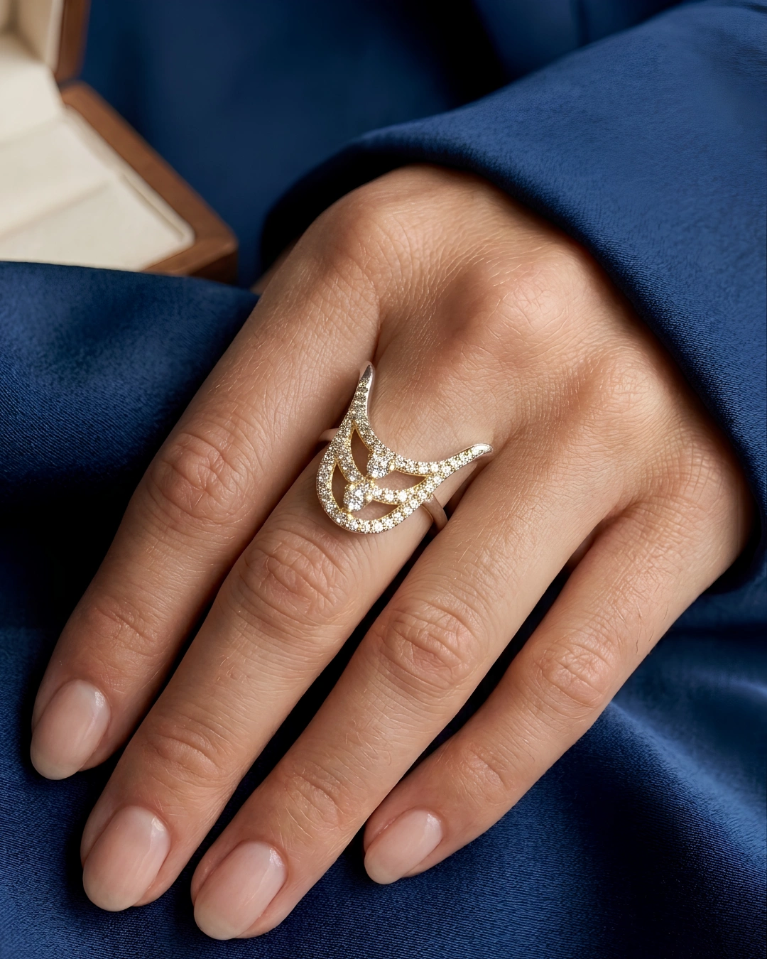 Vesper Tiara 925 Sterling Silver Ring for Women
