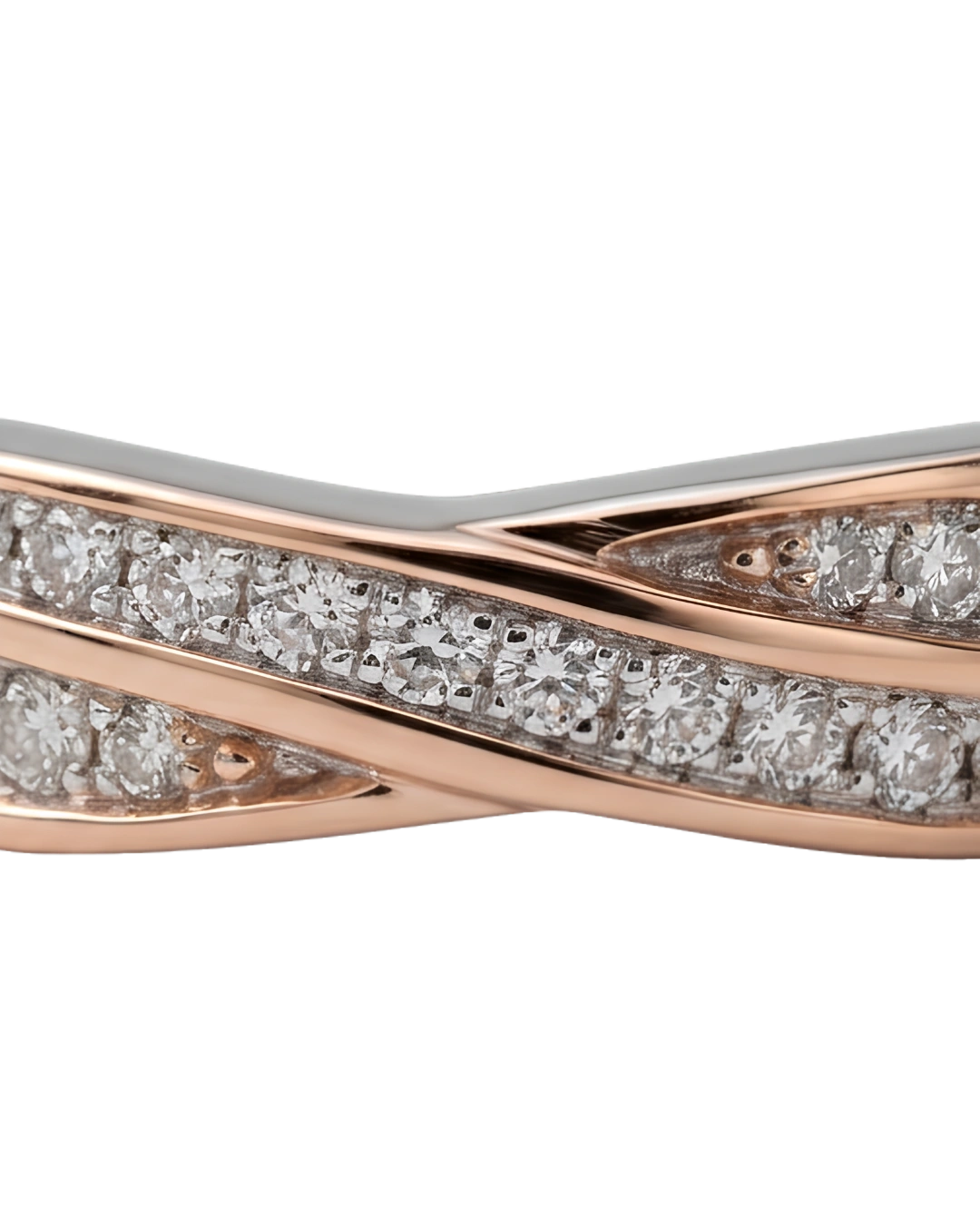 Lyra Crossover 925 Sterling Silver Ring for Women