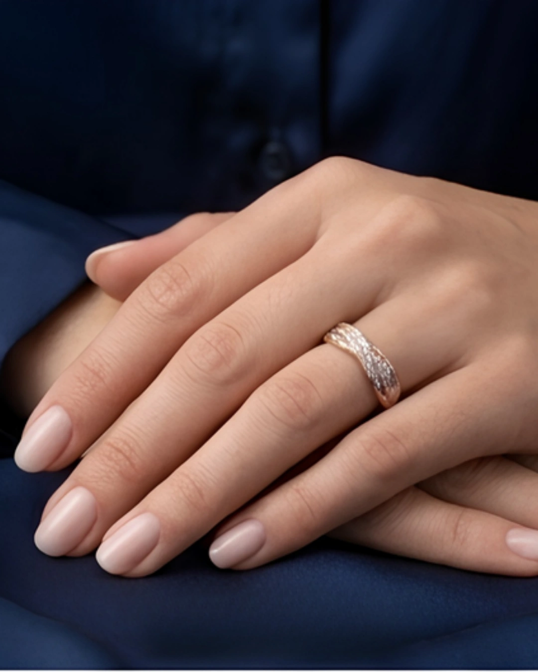 Lyra Crossover 925 Sterling Silver Ring for Women