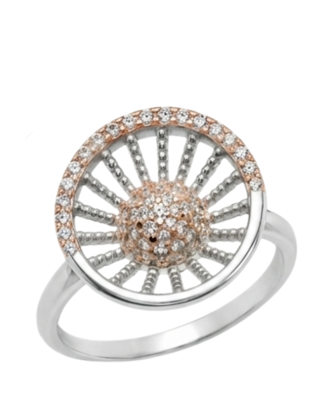Helia Spoke 925 Sterling Silver Ring for Women