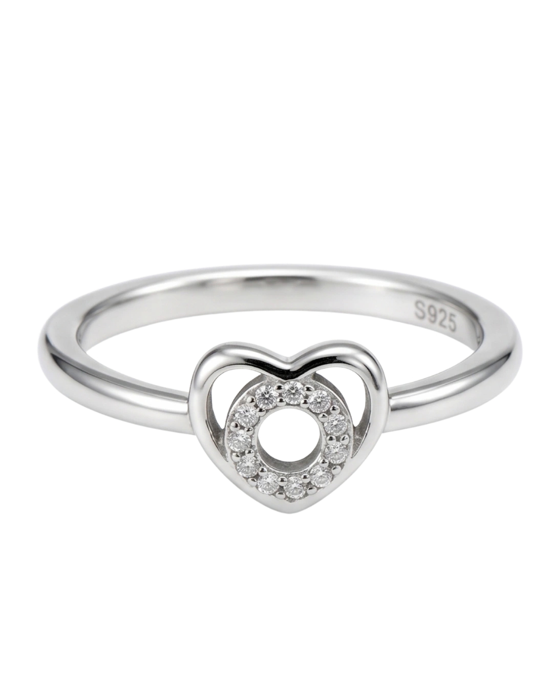 Sunlit Heart 925 Sterling Silver Ring for Kids