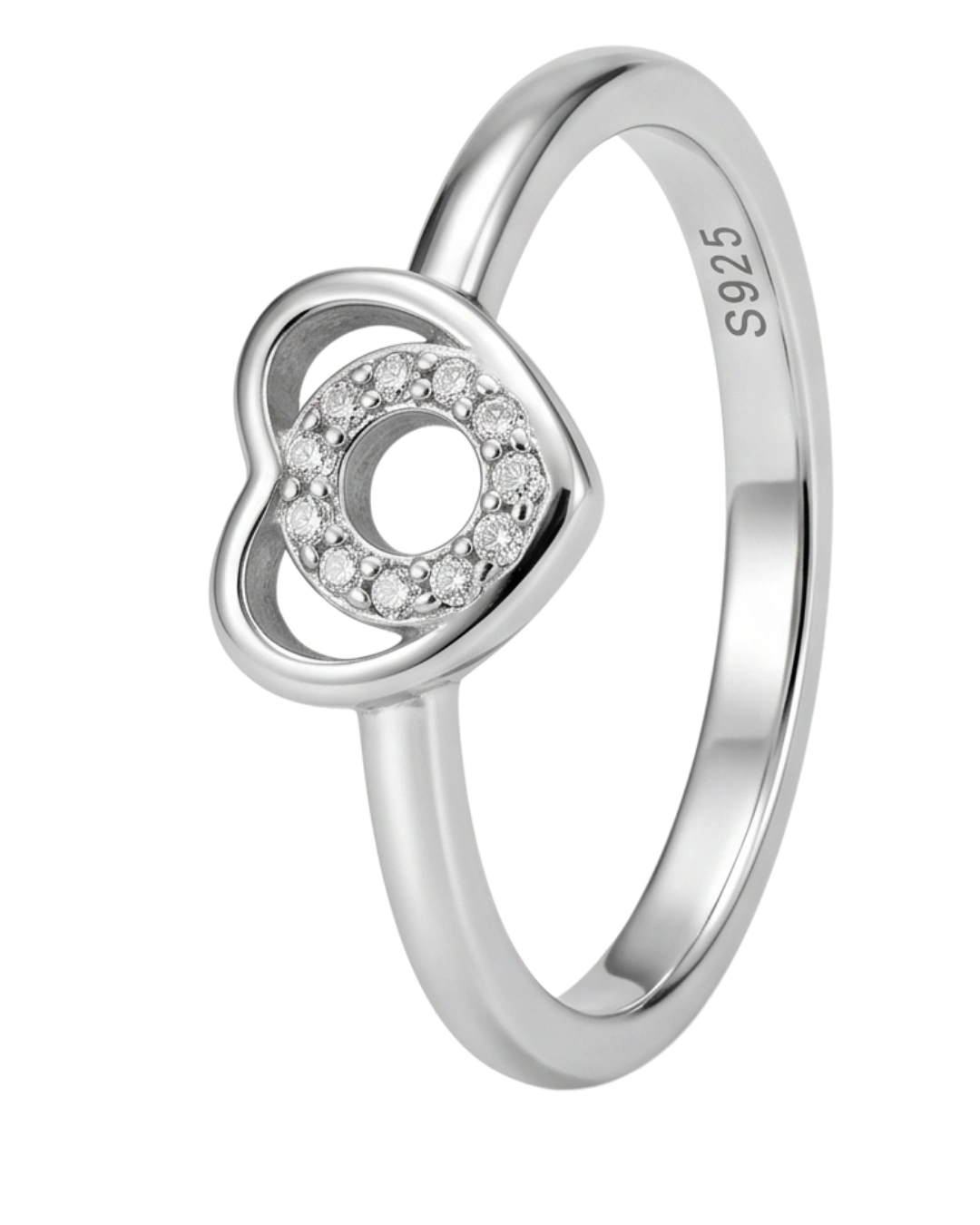 Sunlit Heart 925 Sterling Silver Ring for Kids