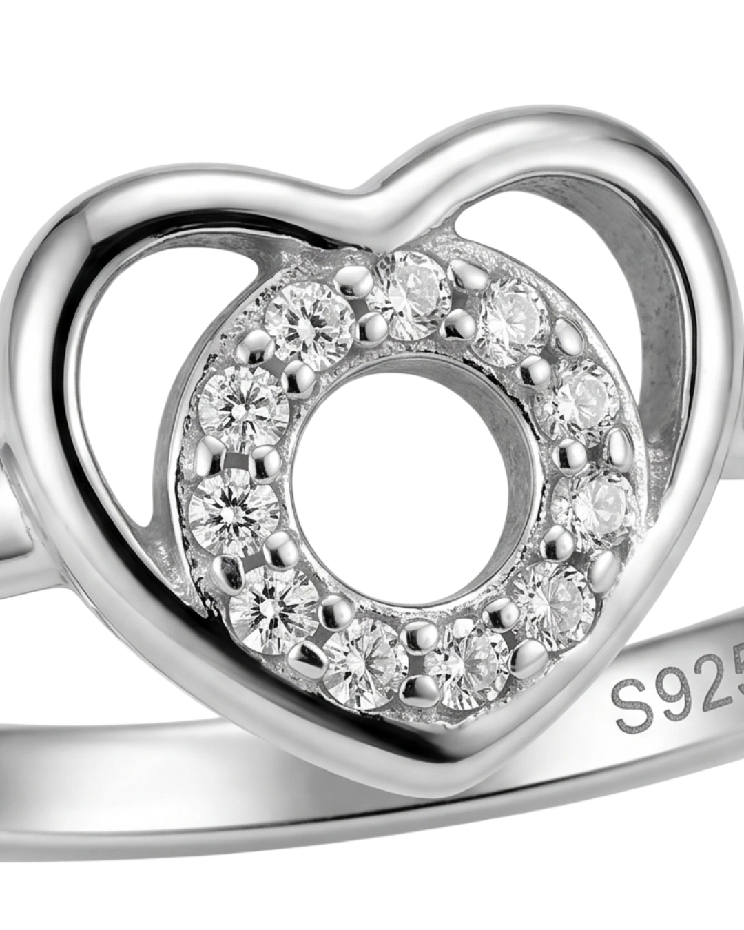 Sunlit Heart 925 Sterling Silver Ring for Kids