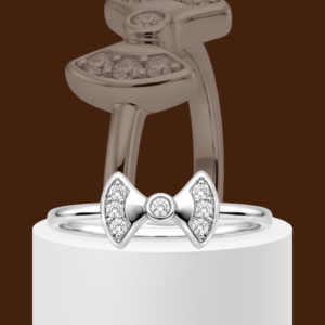 Petite Bow Sparkle 925 Sterling Silver Ring