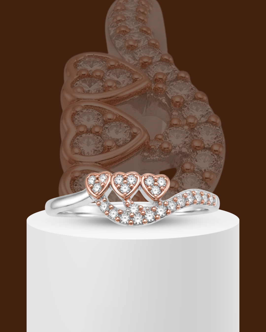 Triad Affection 925 Sterling Silver Ring