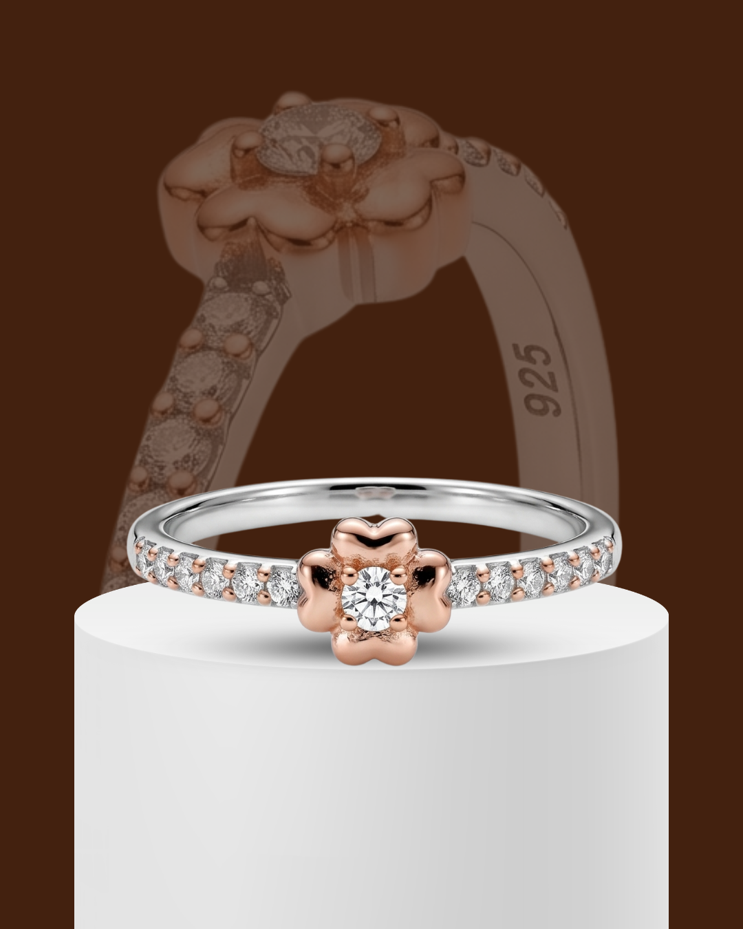 Blush Floret 925 Sterling Silver Ring