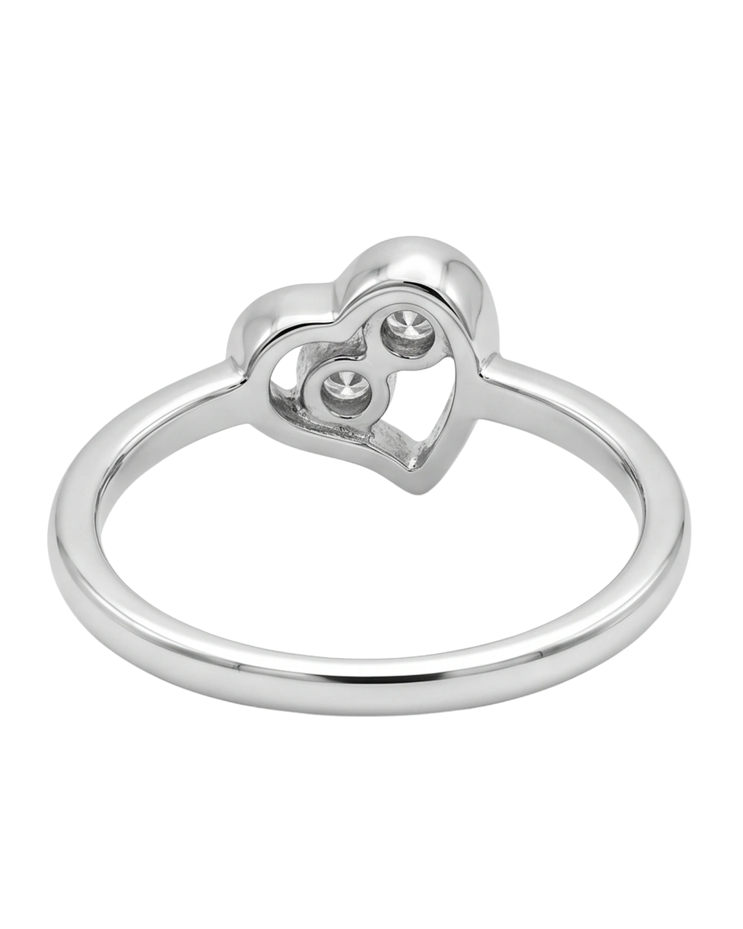 Dewdrop Heart 925 Sterling Silver Ring for Kids