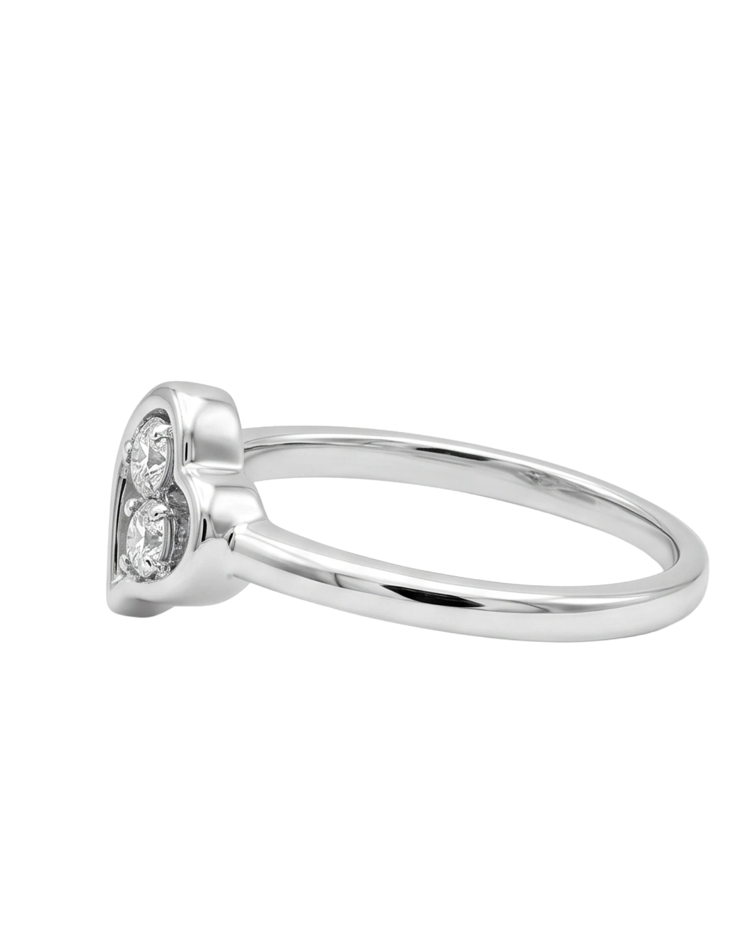 Dewdrop Heart 925 Sterling Silver Ring for Kids