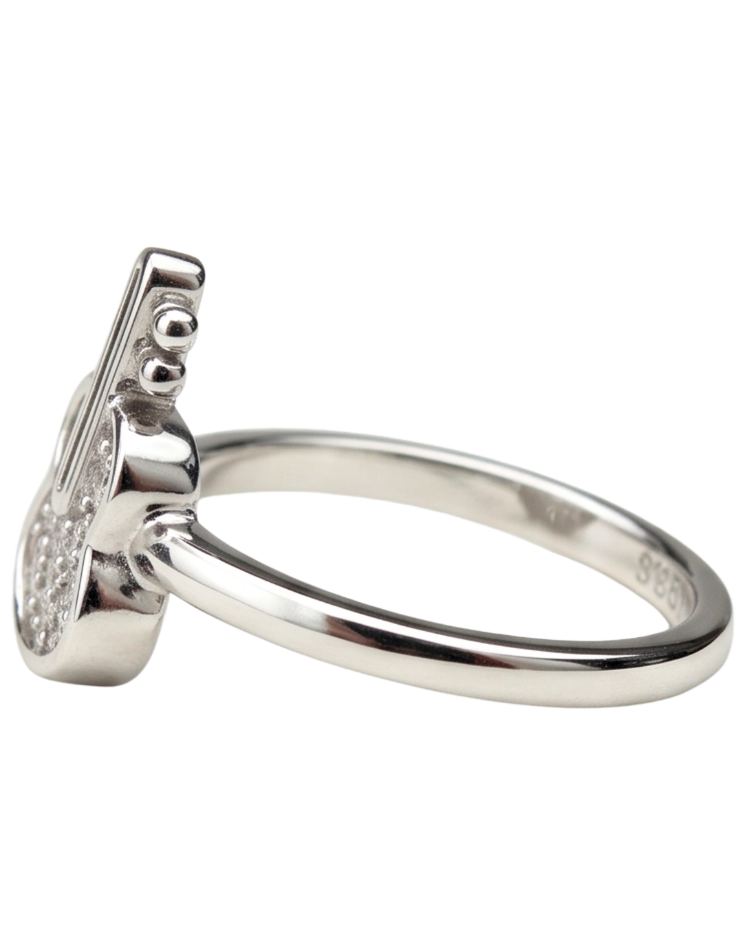 Little Maestro Guitar 925 Sterling Silver Ring for Kids
