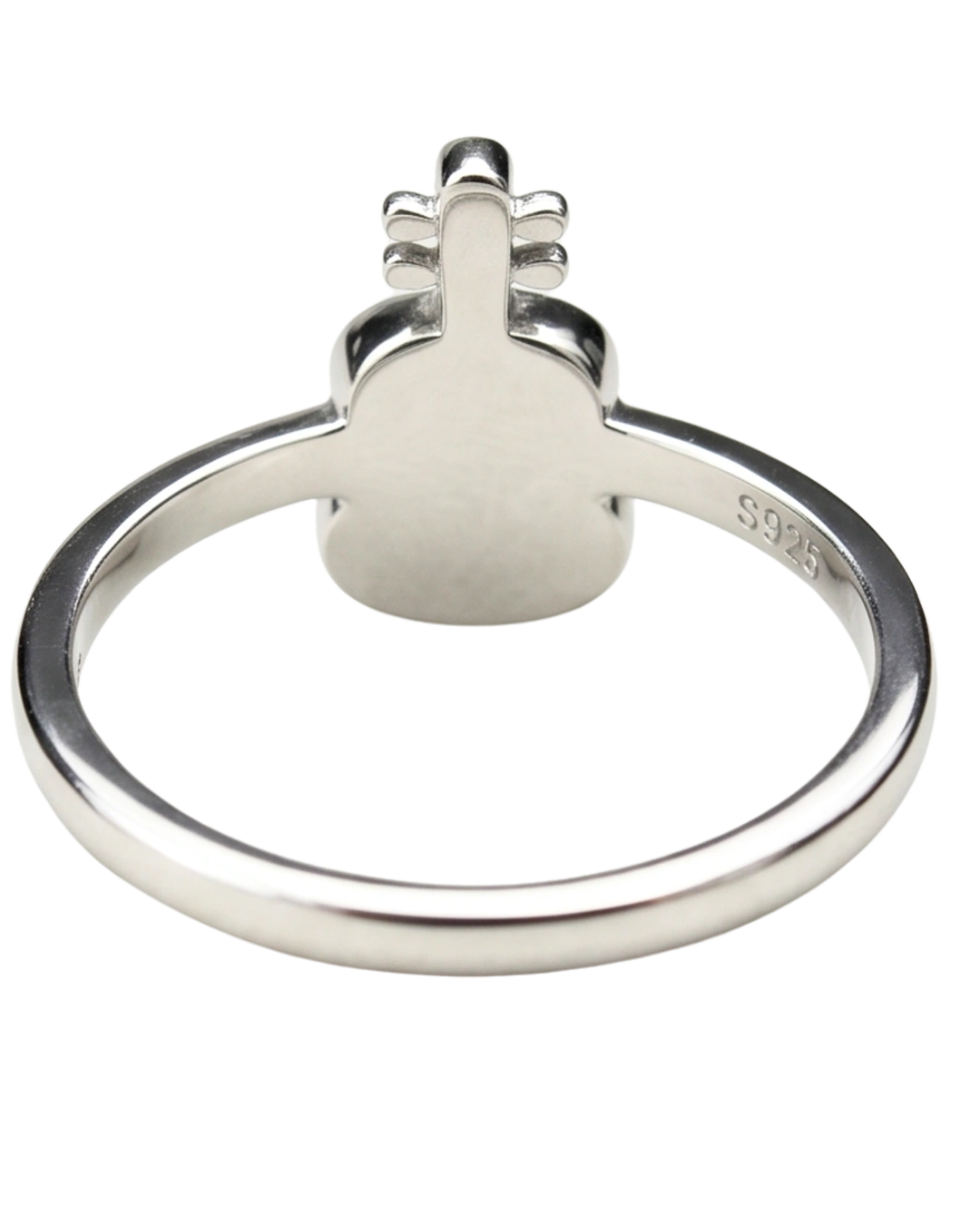 Little Maestro Guitar 925 Sterling Silver Ring for Kids