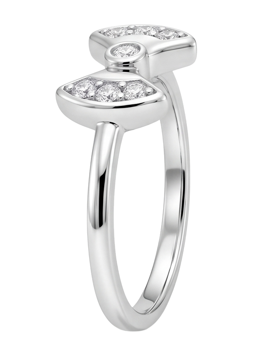 Petite Bow Sparkle 925 Sterling Silver Ring