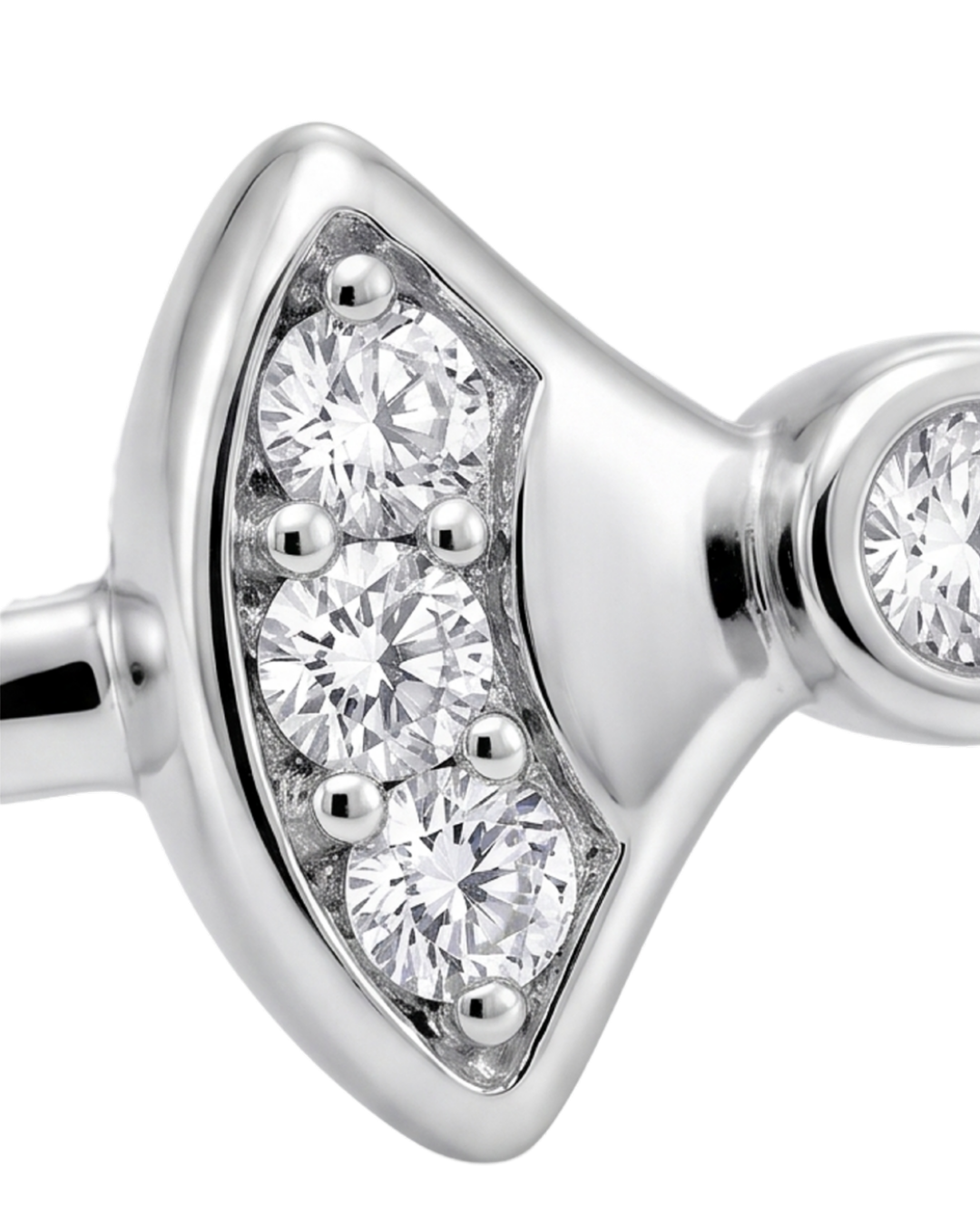 Petite Bow Sparkle 925 Sterling Silver Ring