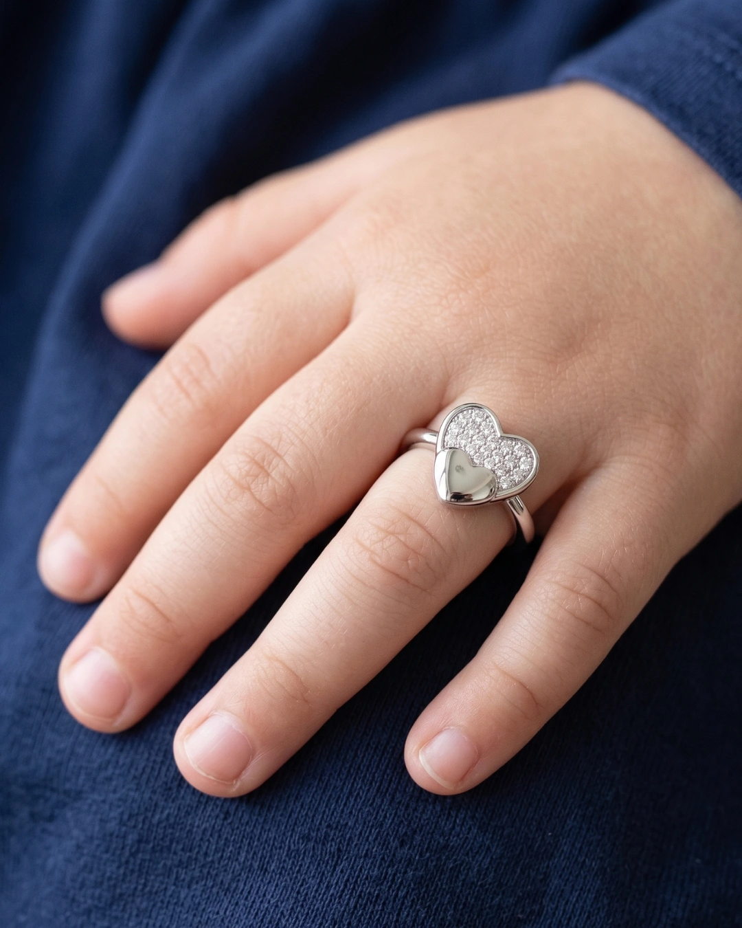 Sweetheart Bloom 925 Sterling Silver Ring for Kids